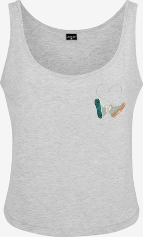 pilka Merchcode Palaidinė be rankovių 'Kicks Love': priekis