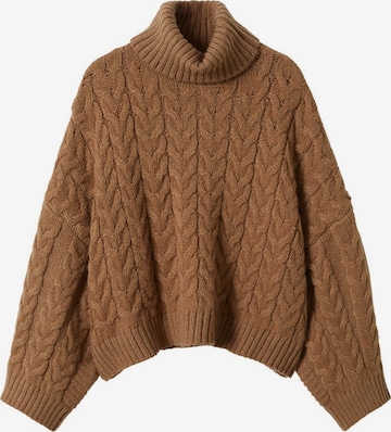 MANGO Sweater 'calera' in Brown: front