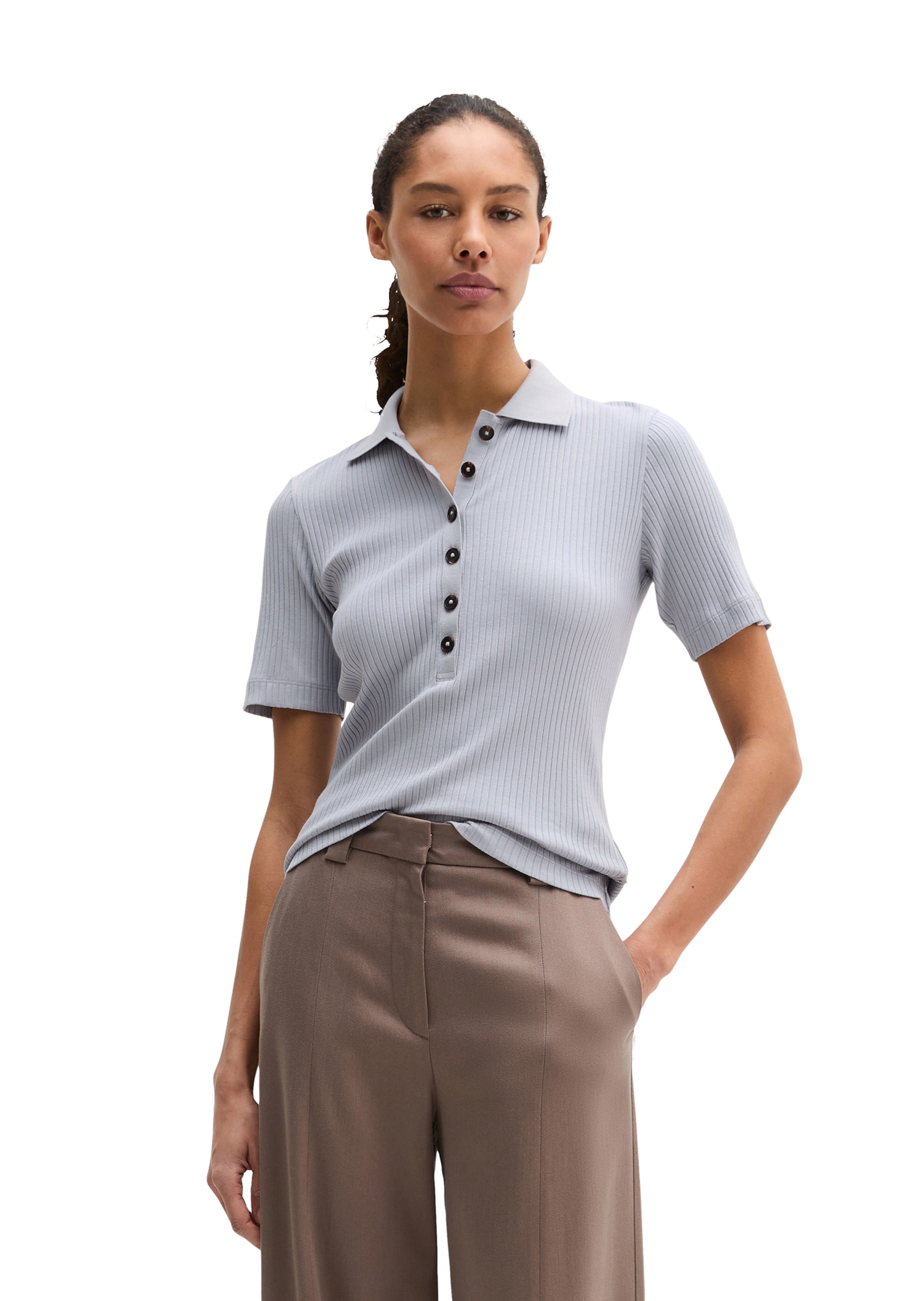 Marc O'Polo Poloshirt in Grau: Vorderseite