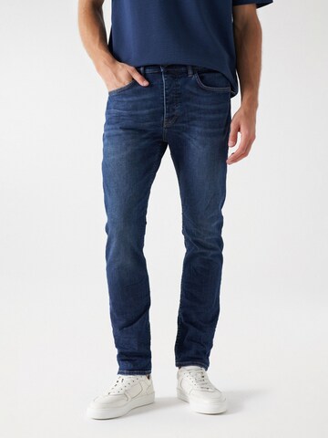 Coupe slim Jean Salsa Jeans en bleu : devant