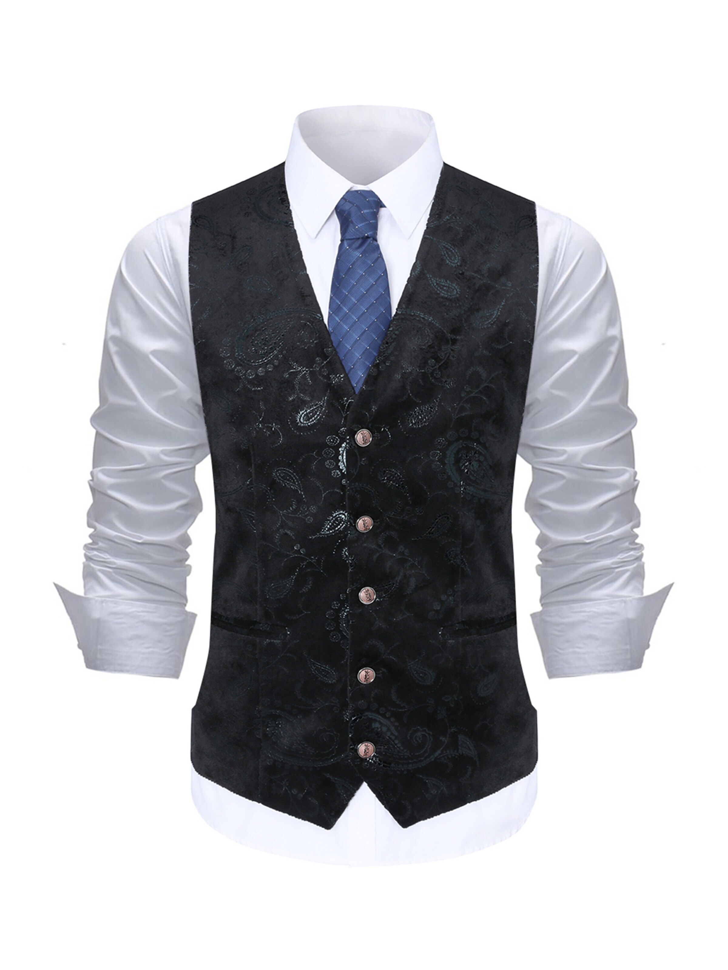 YOUTHUP Vest in Black: front
