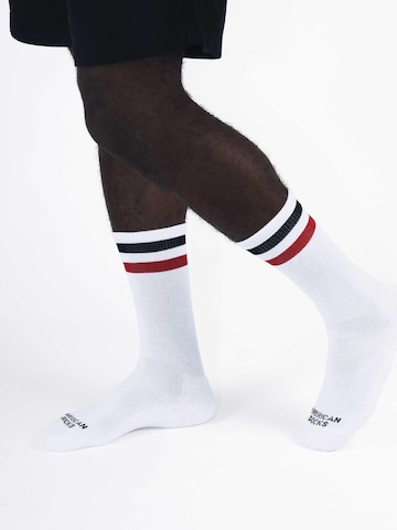 Chaussettes 'Teenage Anarchist' American Socks en blanc
