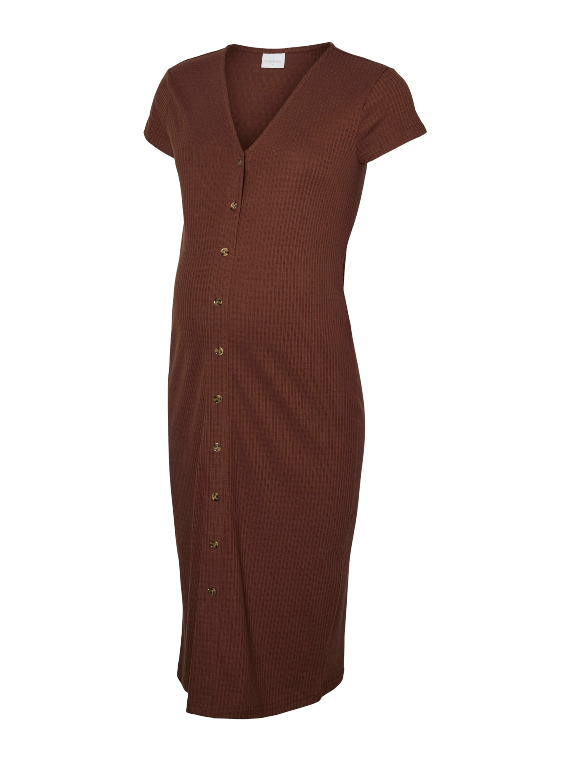 MAMALICIOUS Skjortklänning 'MLYAYA LIA' i brun: framsida