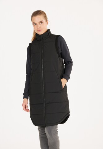 Weather Report Sportbodywarmer 'Cassidy' in Zwart: voorkant