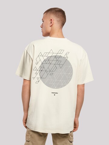 T-Shirt 'Geometric ' F4NT4STIC en beige