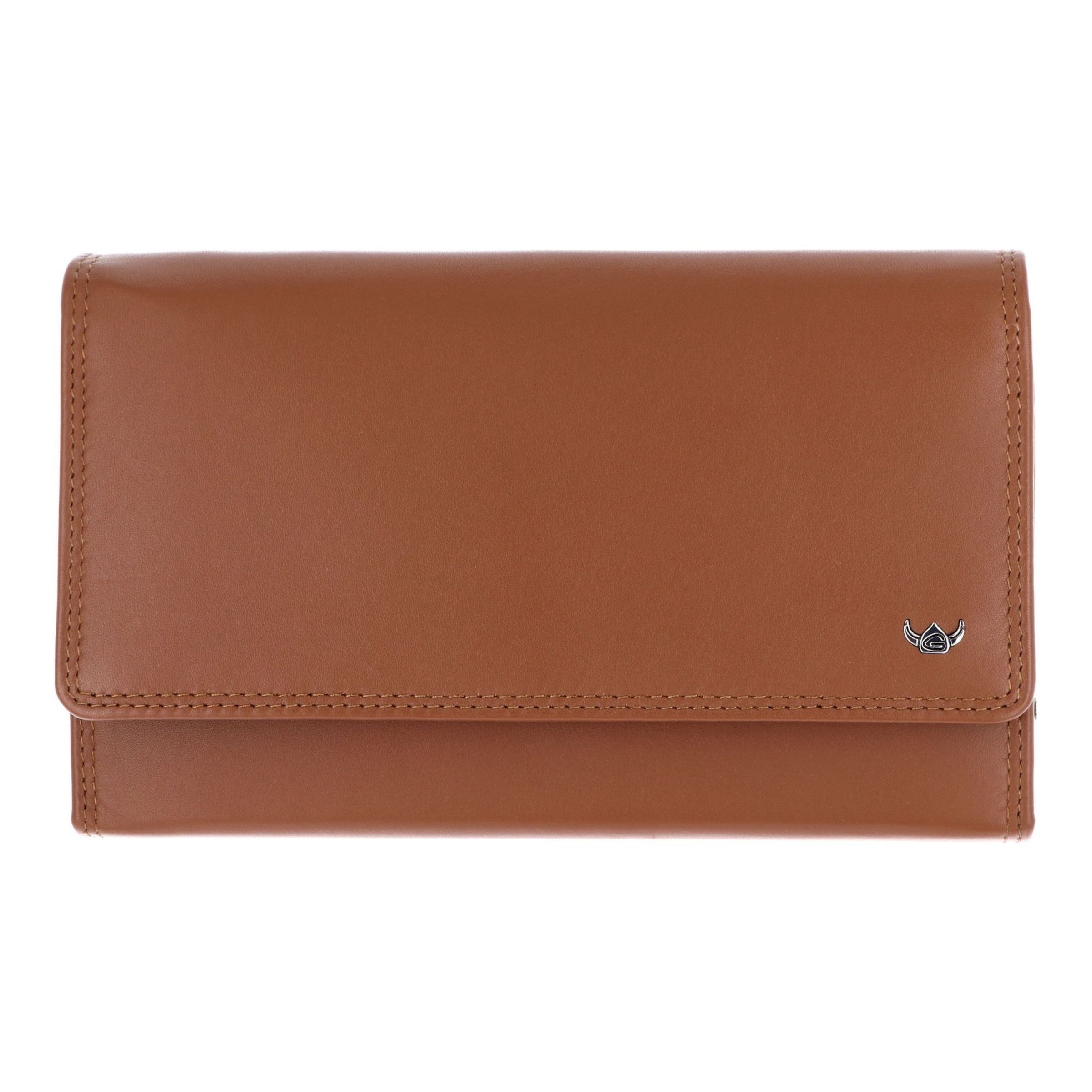 Porte-monnaies 'Polo' GOLDEN HEAD en marron : devant