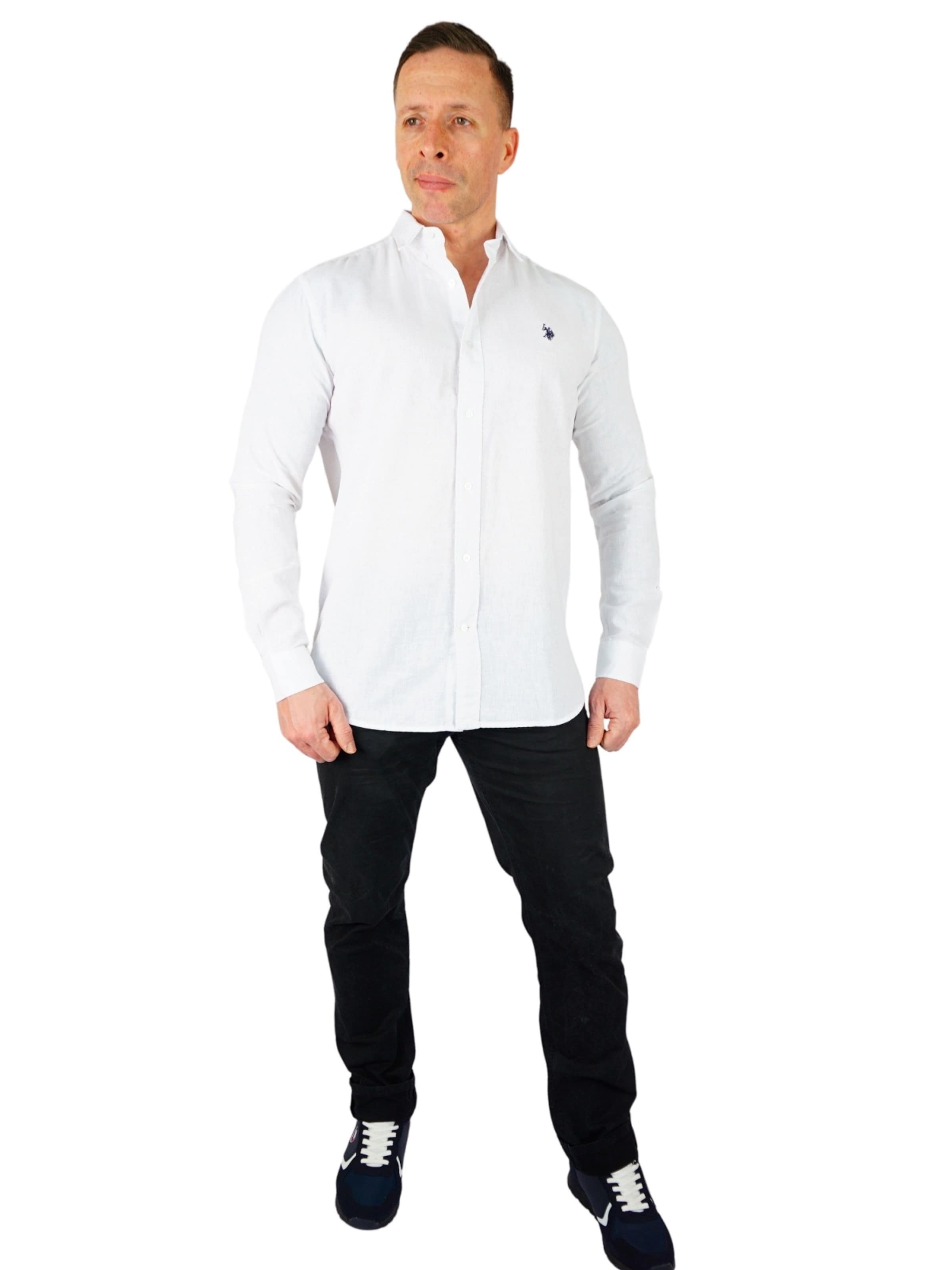 U.S. POLO ASSN. Regular Fit Skjorte i hvid: forside