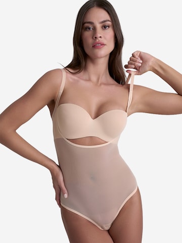 Bye Bra Shapingbody ' Forming Tulle WYOB Bodysuit' in Beige
