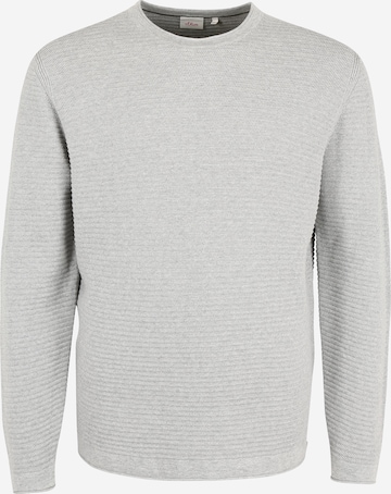 s.Oliver Red Label Big & Tall Sweater in Grey: front