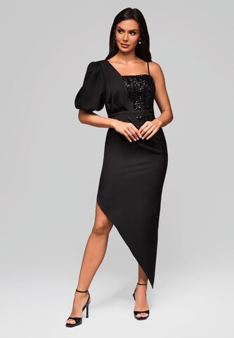 Ombre Abendkleid in Schwarz