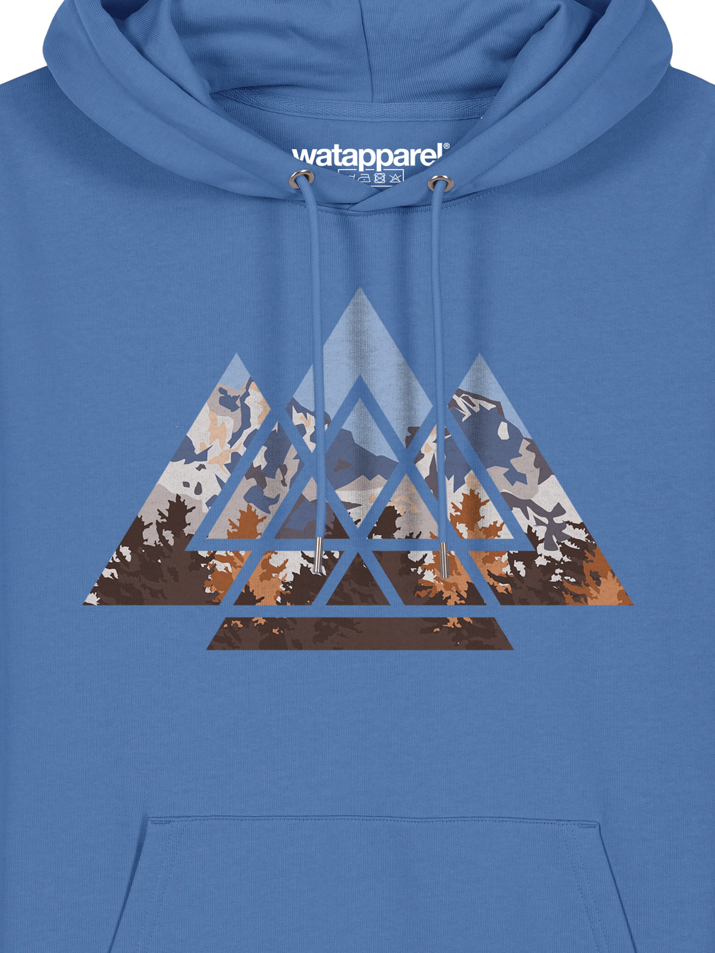 Watapparel Sweatshirt ' Geometric Landscape ' in Blau