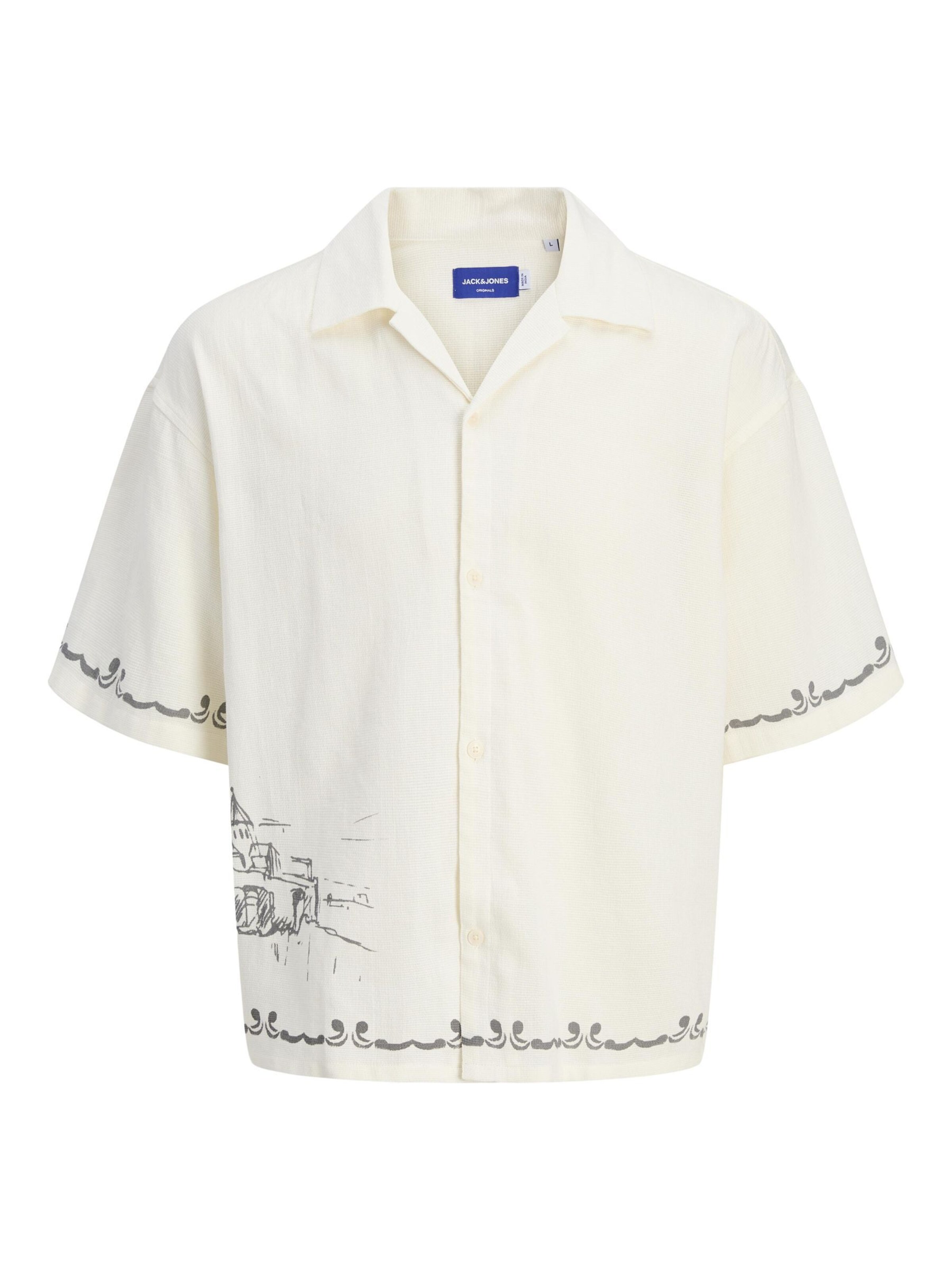 Jack & Jones Junior Button Up Shirt in Grey / White, Item view