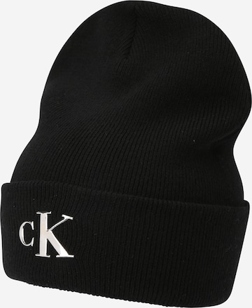 Bonnet Calvin Klein Jeans en noir : devant