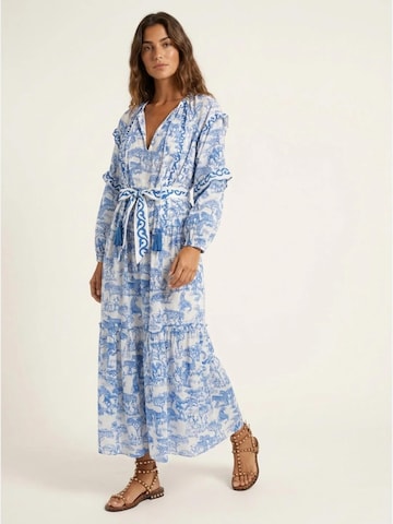 Miss June - Vestido 'Robe Longue Francesca' en azul: frente