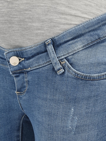 MAMALICIOUS Slimfit Jeans 'Arctic' in Blau