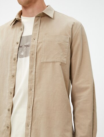 Koton Regular fit Button Up Shirt in Beige