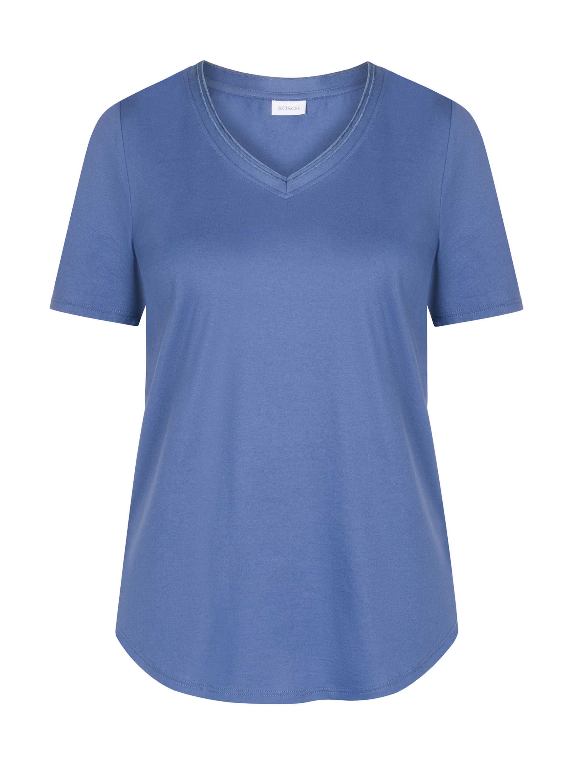 Rösch Pajama shirt ' Basic ' in Blue: front