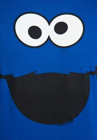 LOGOSHIRT Lustiges 'Krümelmonster' T-Shirt in Blau