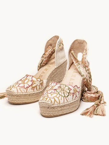 Alhamas Sandals 'Alpargata Cuña 10 cm' in Pink