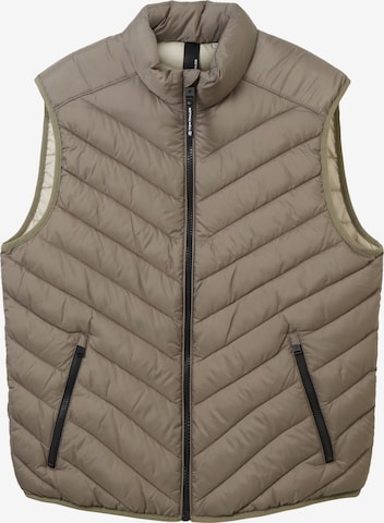 Gilet TOM TAILOR en marron : devant