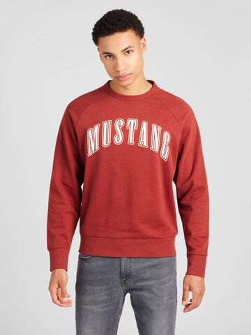 MUSTANG Sweatshirt 'Ben' in Brown: front