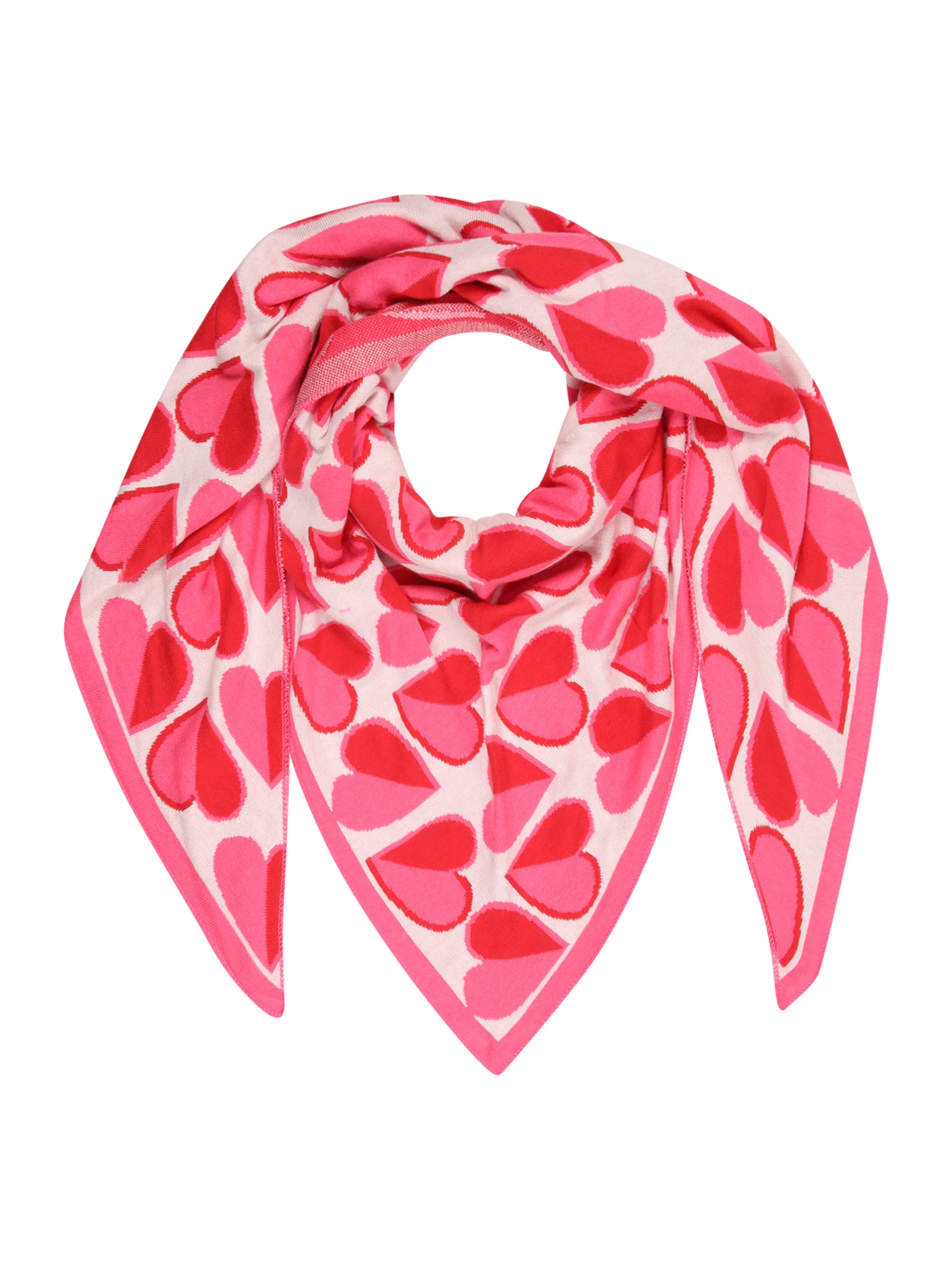 Zwillingsherz Tørklæde 'Halbes Herz' i pink: forside