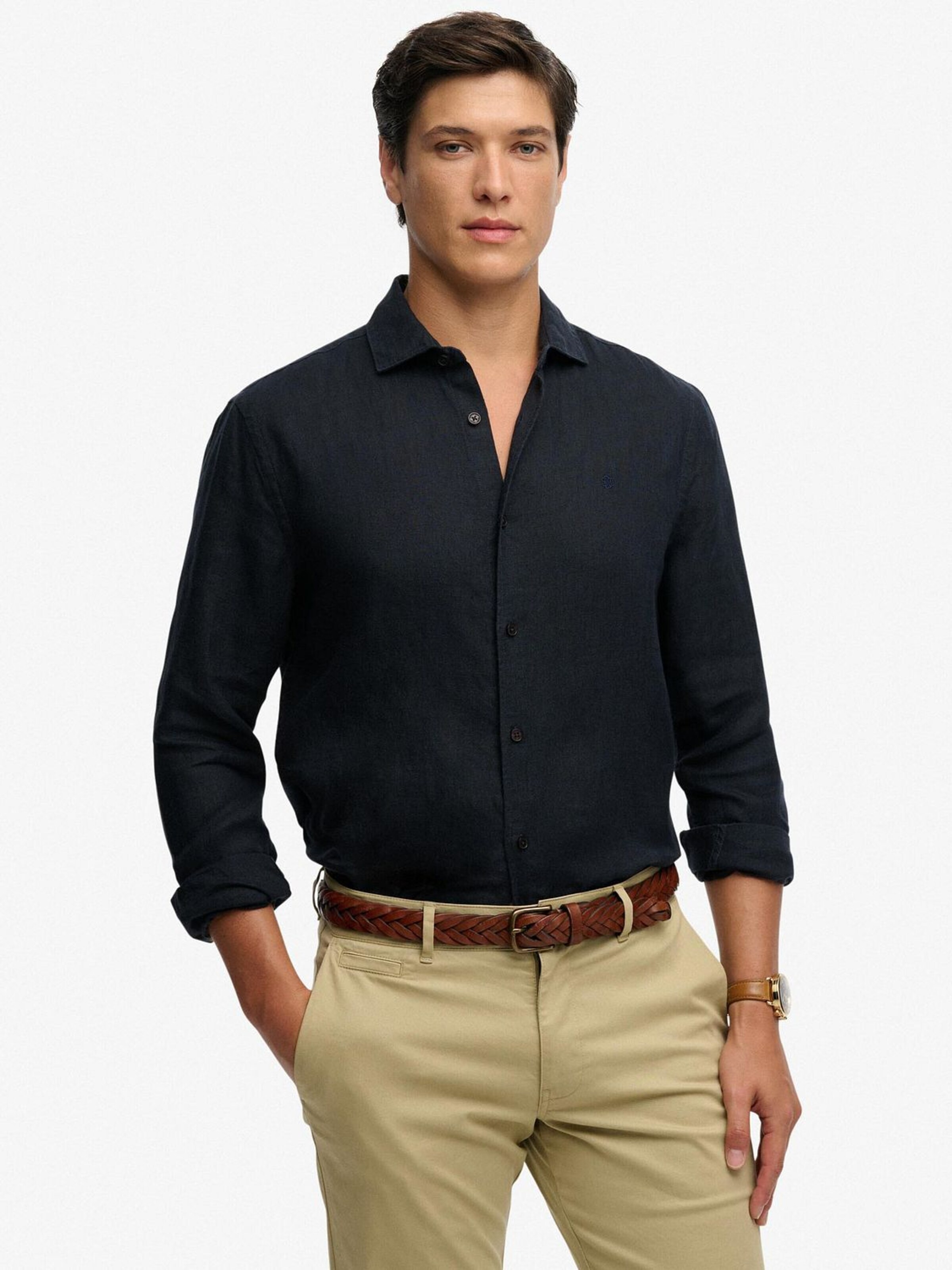 Superdry Regular Fit Hemd‌‌‌ in Blau: Vorderseite