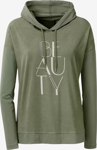 heine Sweatshirt in Groen: voorkant