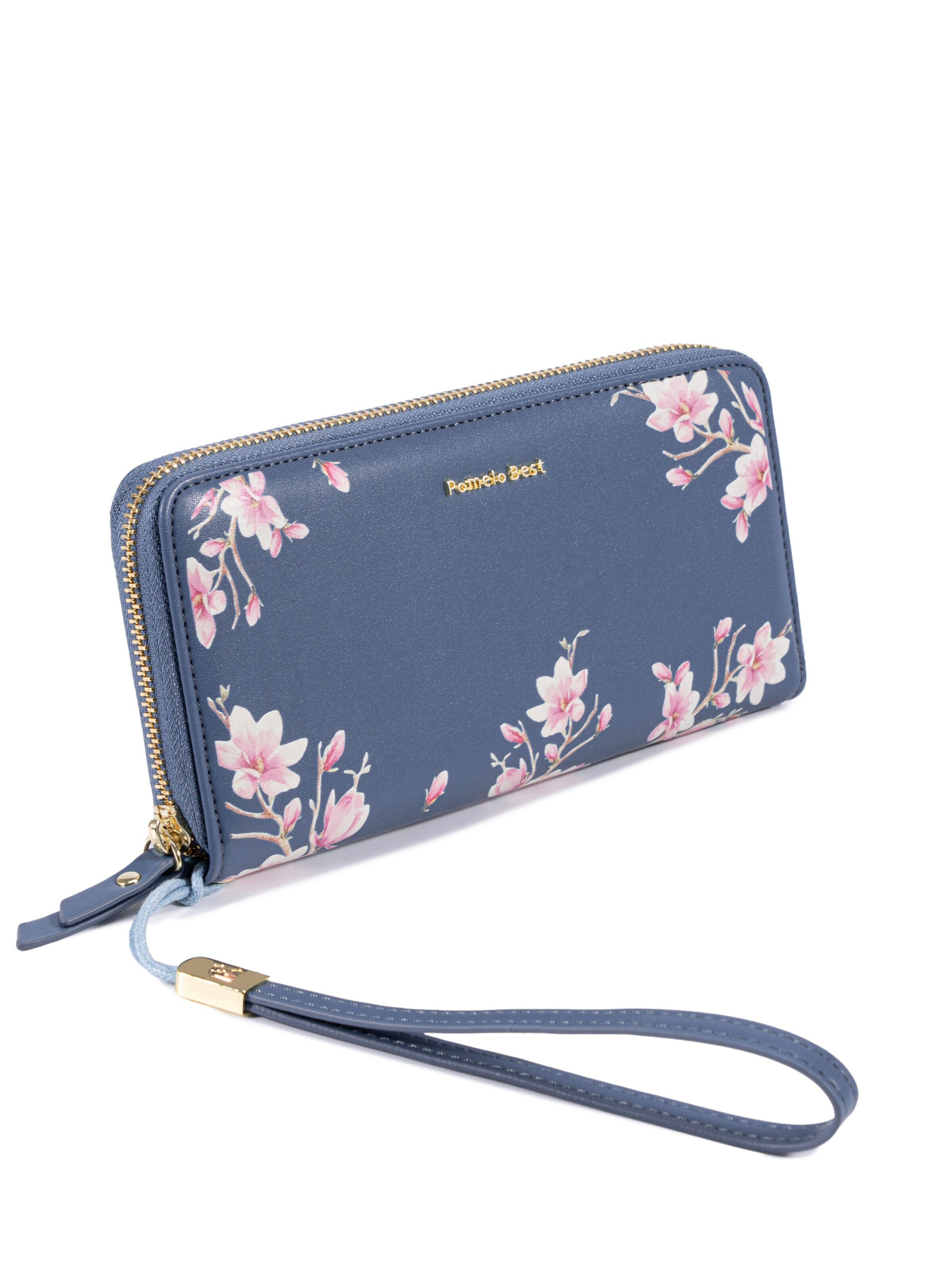 Portamonete 'Pomelo Best Portemonnaie Damen mit Blumenprint' di Pomelo Best in blu