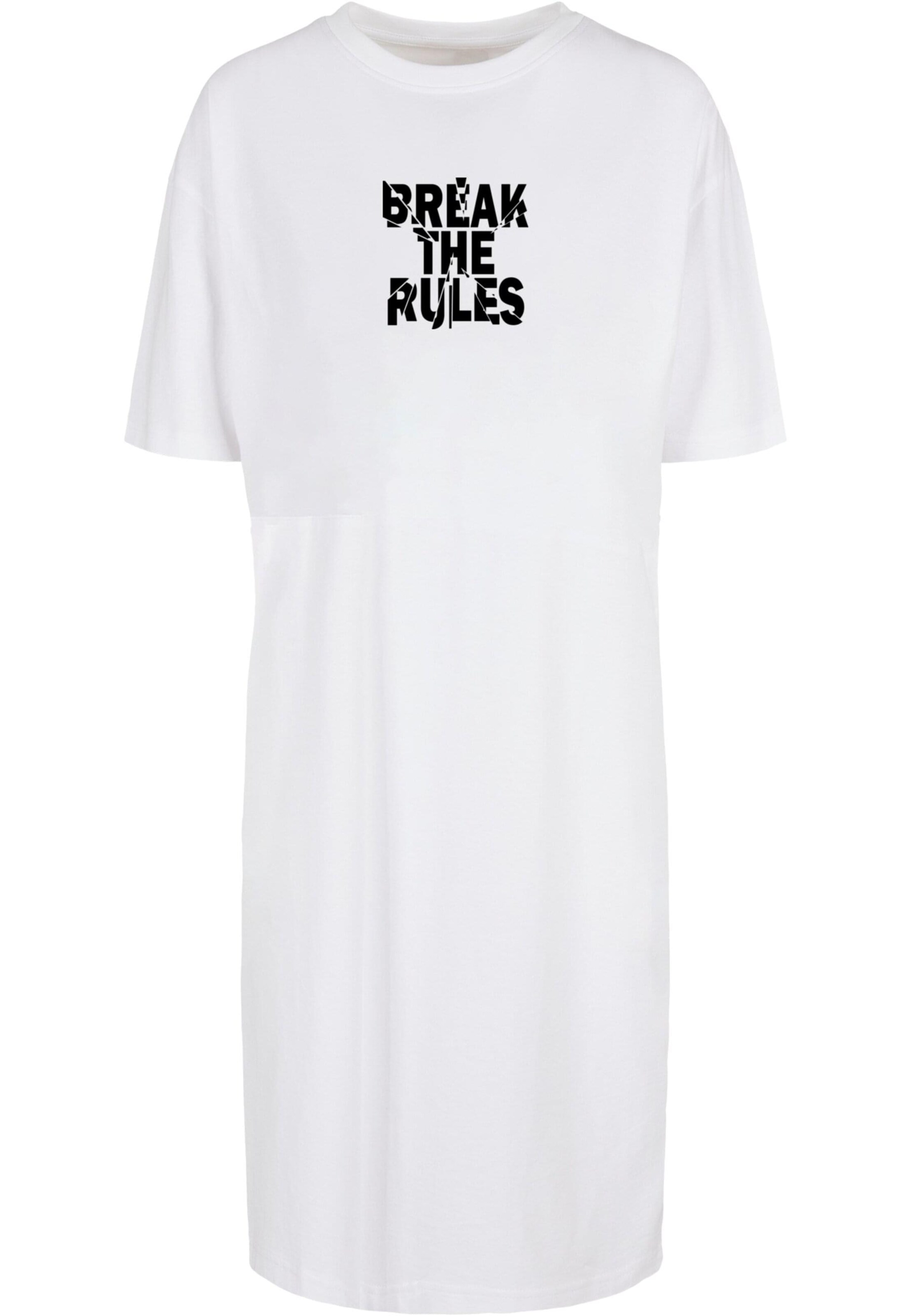 Merchcode Kleid 'Break The Rules 2' in Weiß: Vorderseite