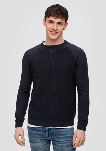 Pull-over QS en bleu : devant