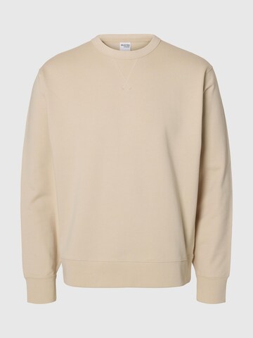 SELECTED Sweatshirt i beige: forside