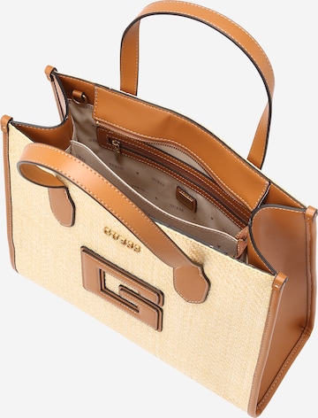 GUESS Handtasche 'Status 2 Compartment' in Beige