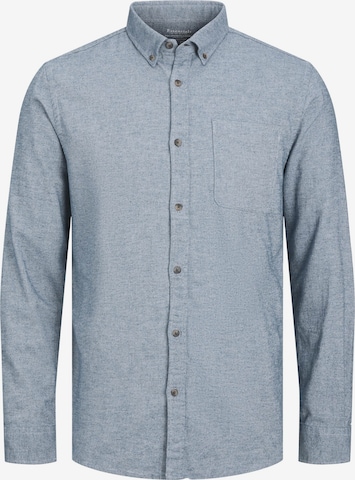 JACK & JONES Slim fit Button Up Shirt in Blue: front