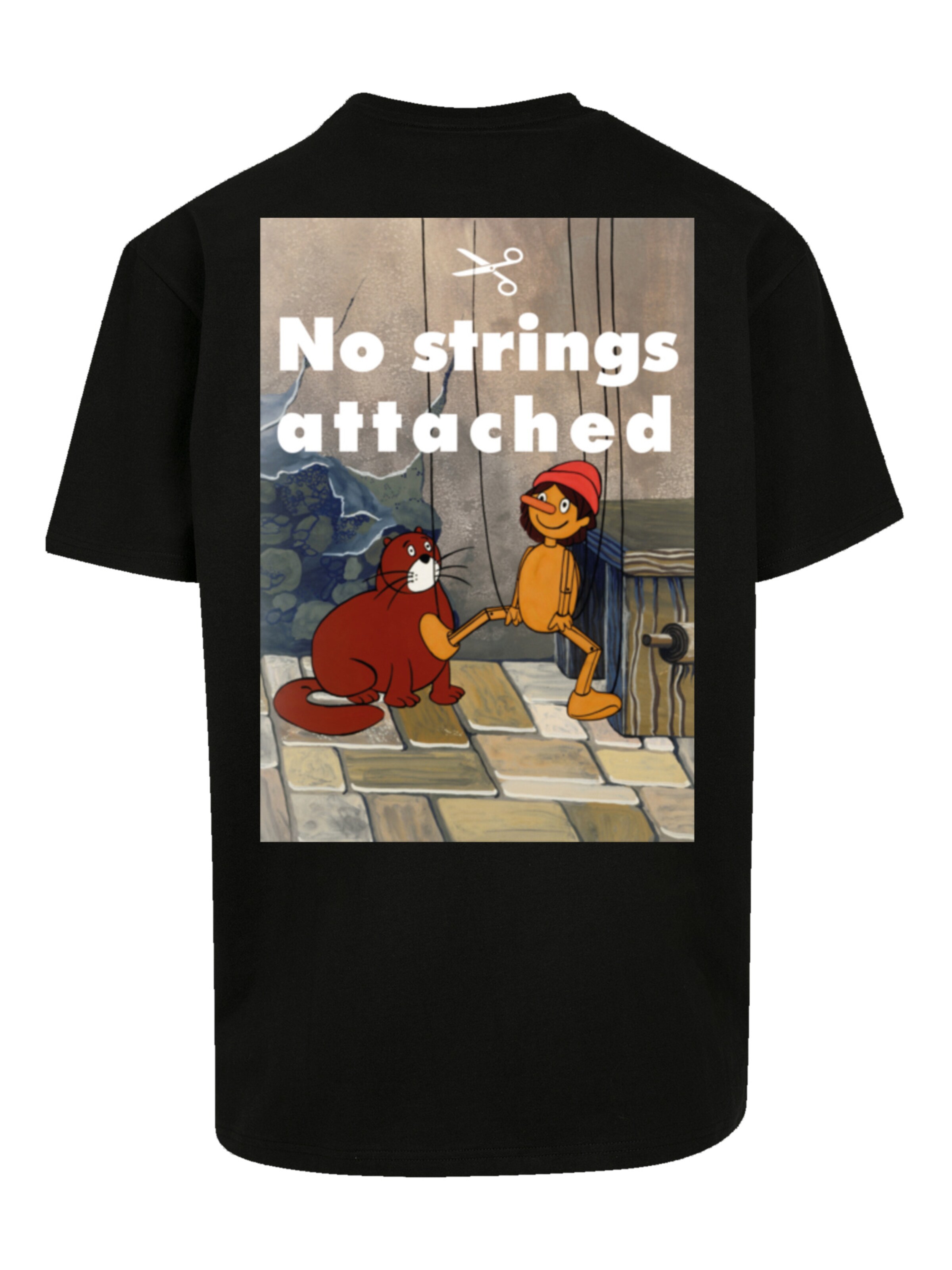 T-Shirt 'Heroes of Childhood Pinocchio' F4NT4STIC en noir