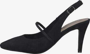 TAMARIS Γόβες slingback σε μαύρο