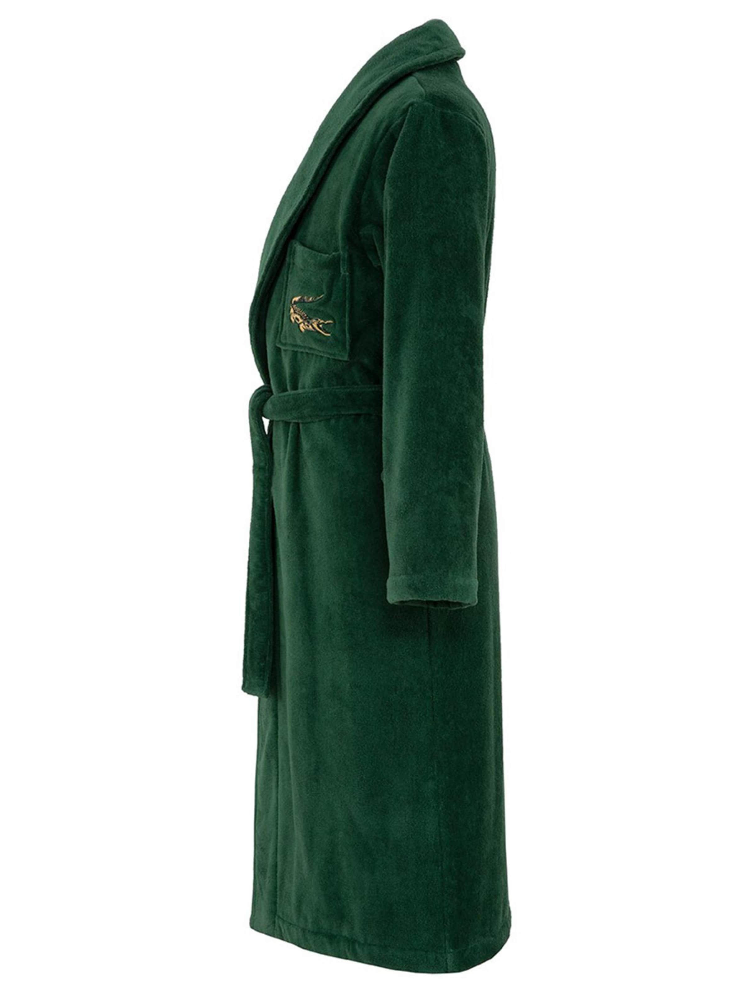 LACOSTE Long Bathrobe 'LRENE' in Green