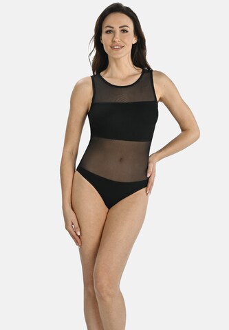 TEYLI - Body 'Clara' en negro: frente