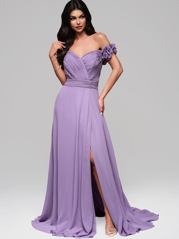 Ombre Abendkleid in Lila: Vorderseite