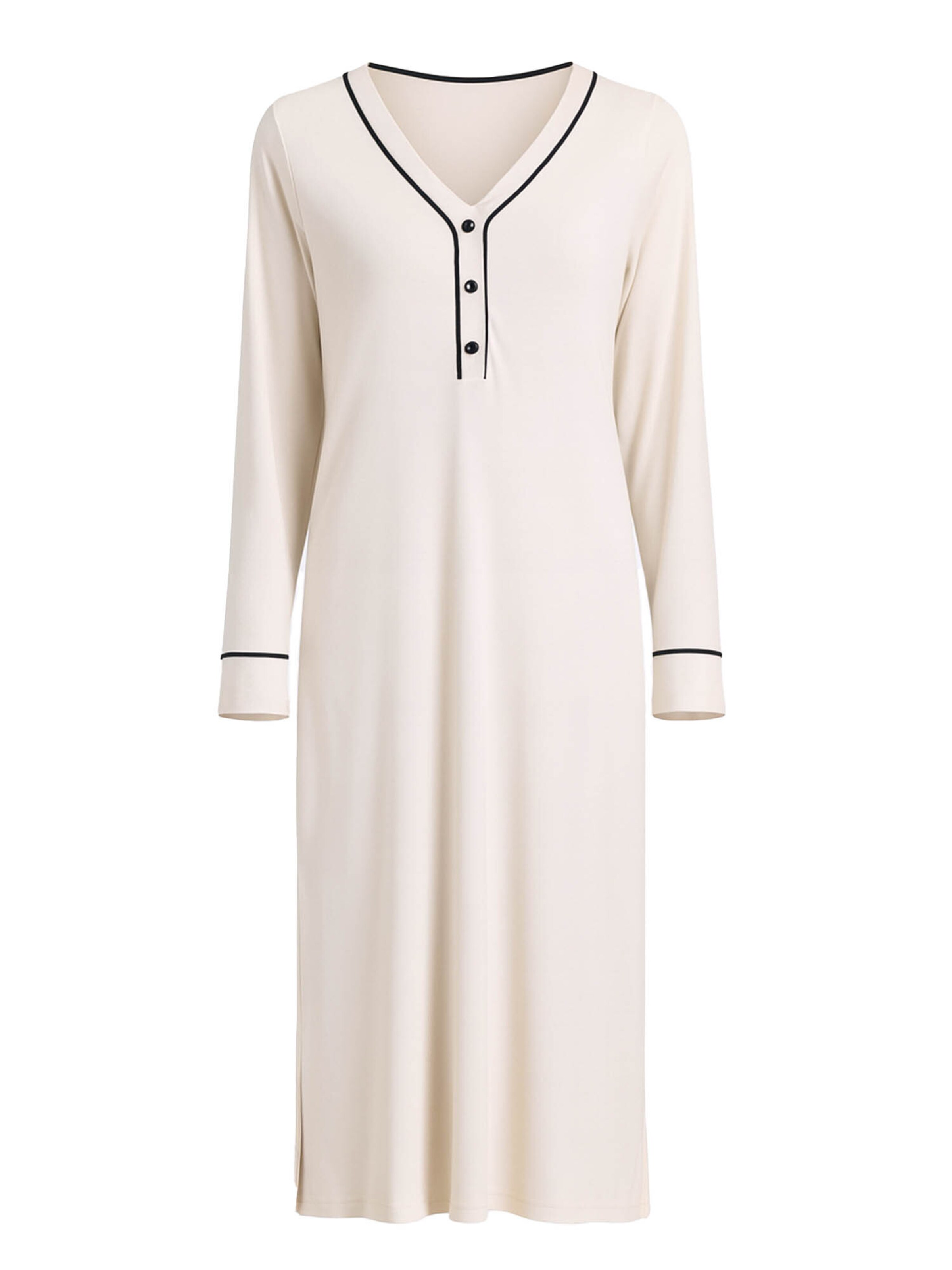 Goldenbay Nightgown ' Oleander ' in White: front