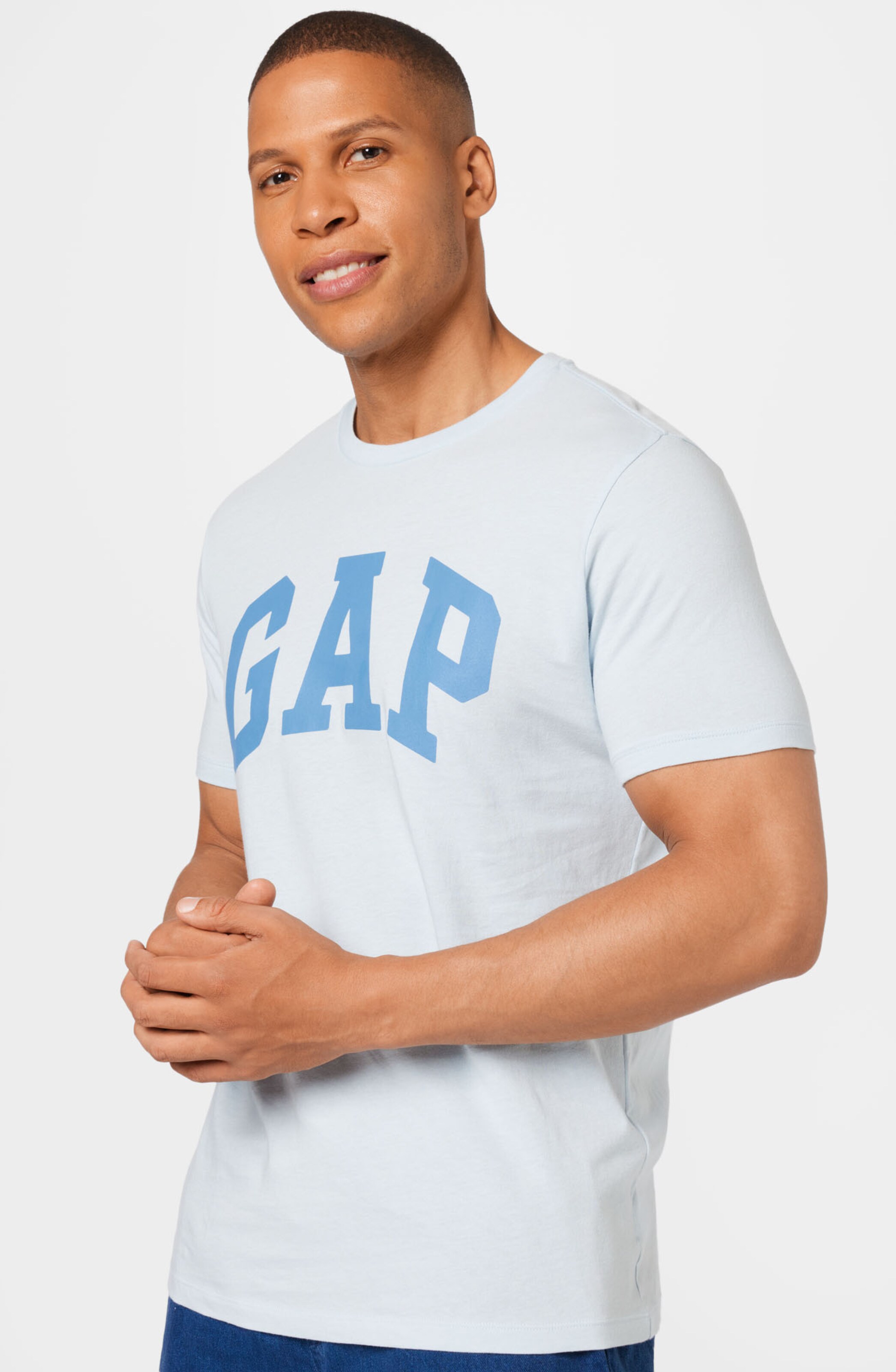 Männer Shirts GAP Shirt 'ARCH' in Rauchblau, Nachtblau, Azur - SE67504