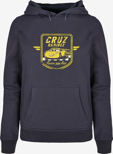 ABSOLUTE CULT Sweatshirt 'Cars - Cruz Ramirez' in navy / gelb / weiß, Produktansicht