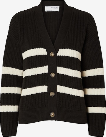 Cardigan 'BLOOMIE' SELECTED FEMME en noir : devant