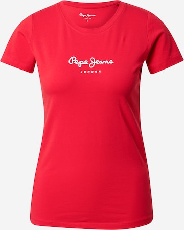 T-shirt 'New Virginia' Pepe Jeans en rouge : devant