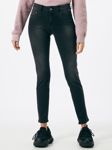 REPLAY Slimfit Jeans 'FAABY' in Zwart: voorkant