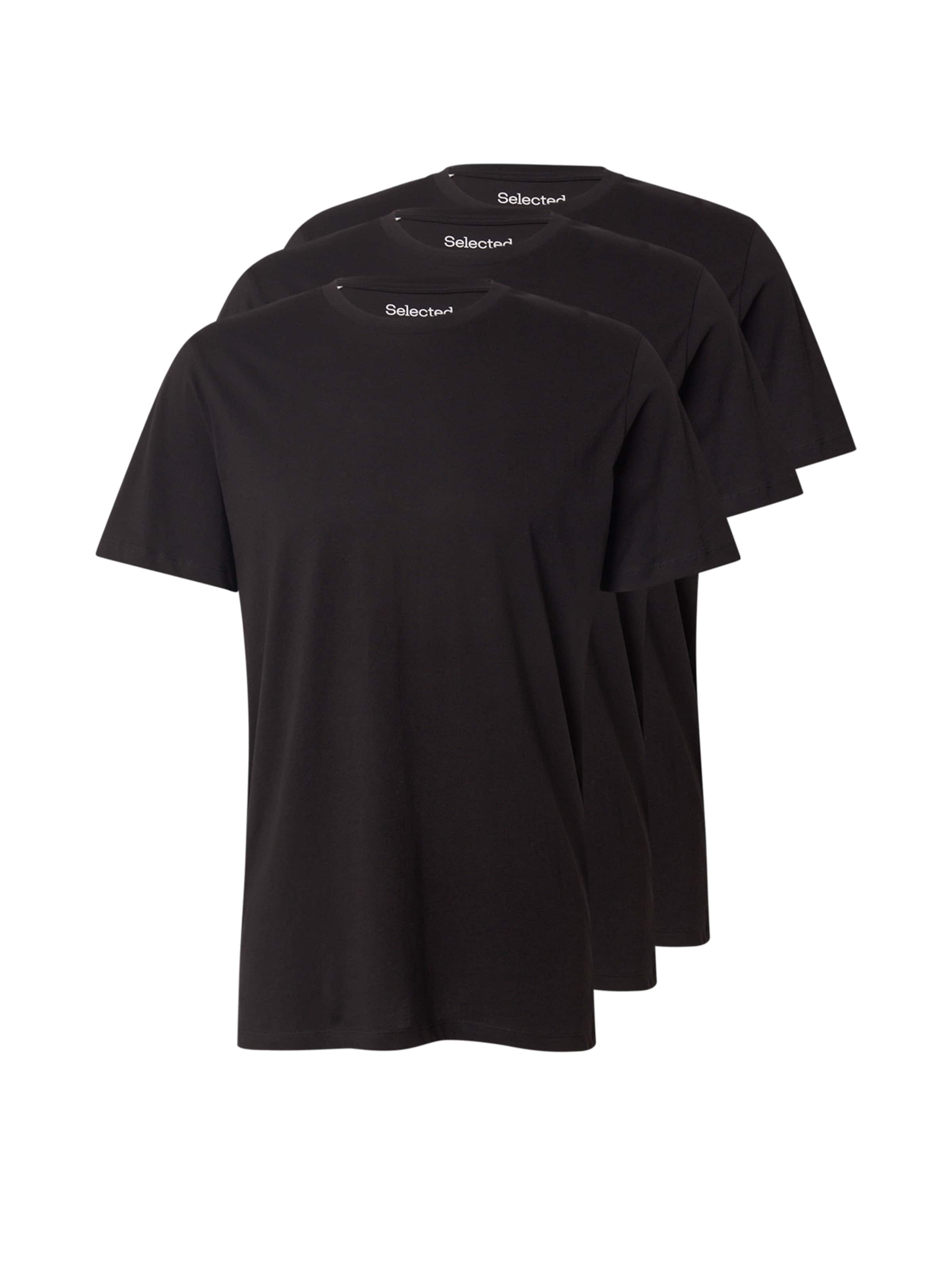 SELECTED T-shirt 'SLHDAN' i svart: framsida