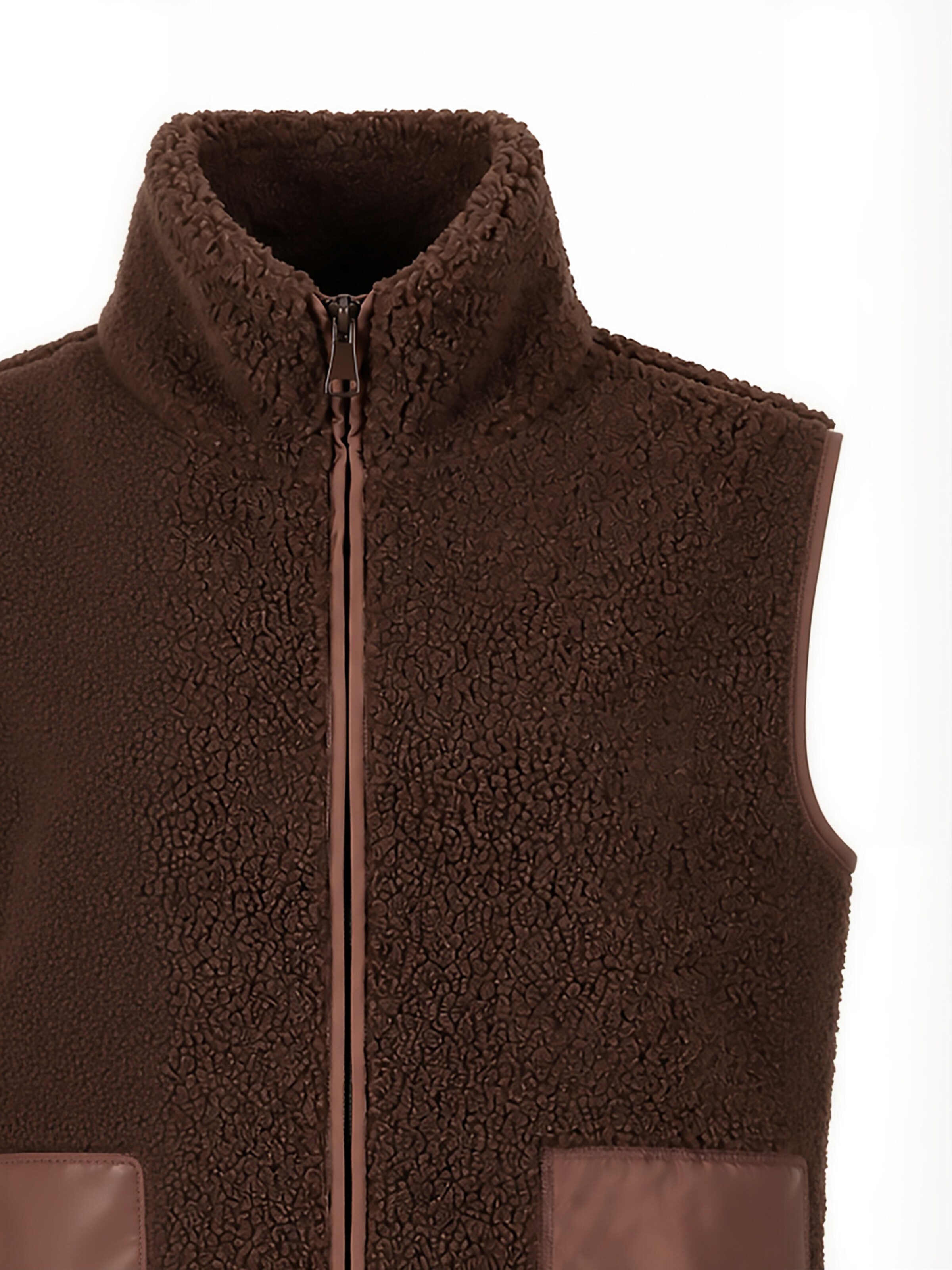 Coster Copenhagen Vest ' Jamie ' in Braun: Vorderseite