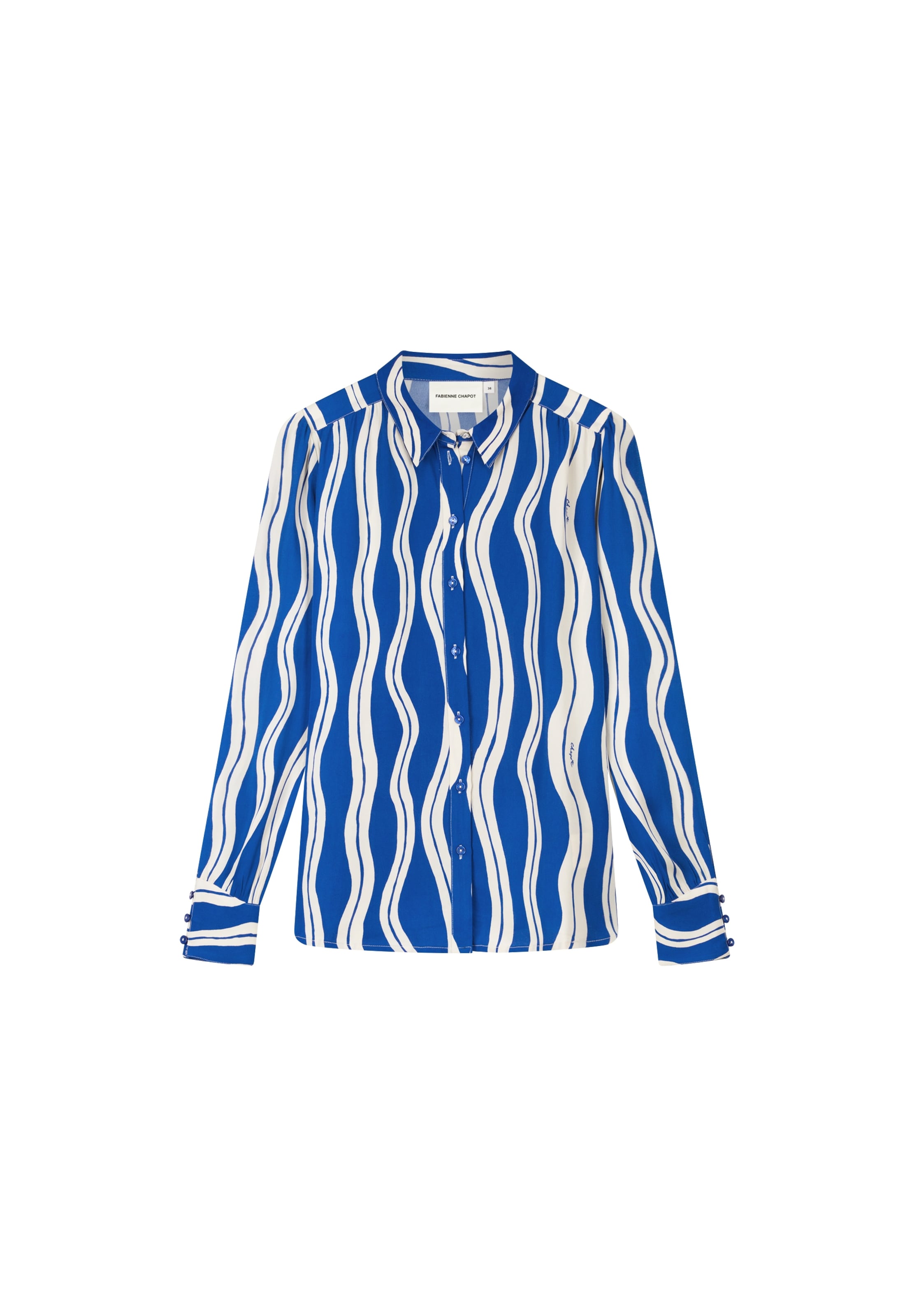 Fabienne Chapot Blouse in Blauw: voorkant
