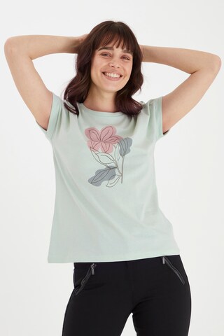 Fransa Shirt mit floralem Print in Grün: predná strana