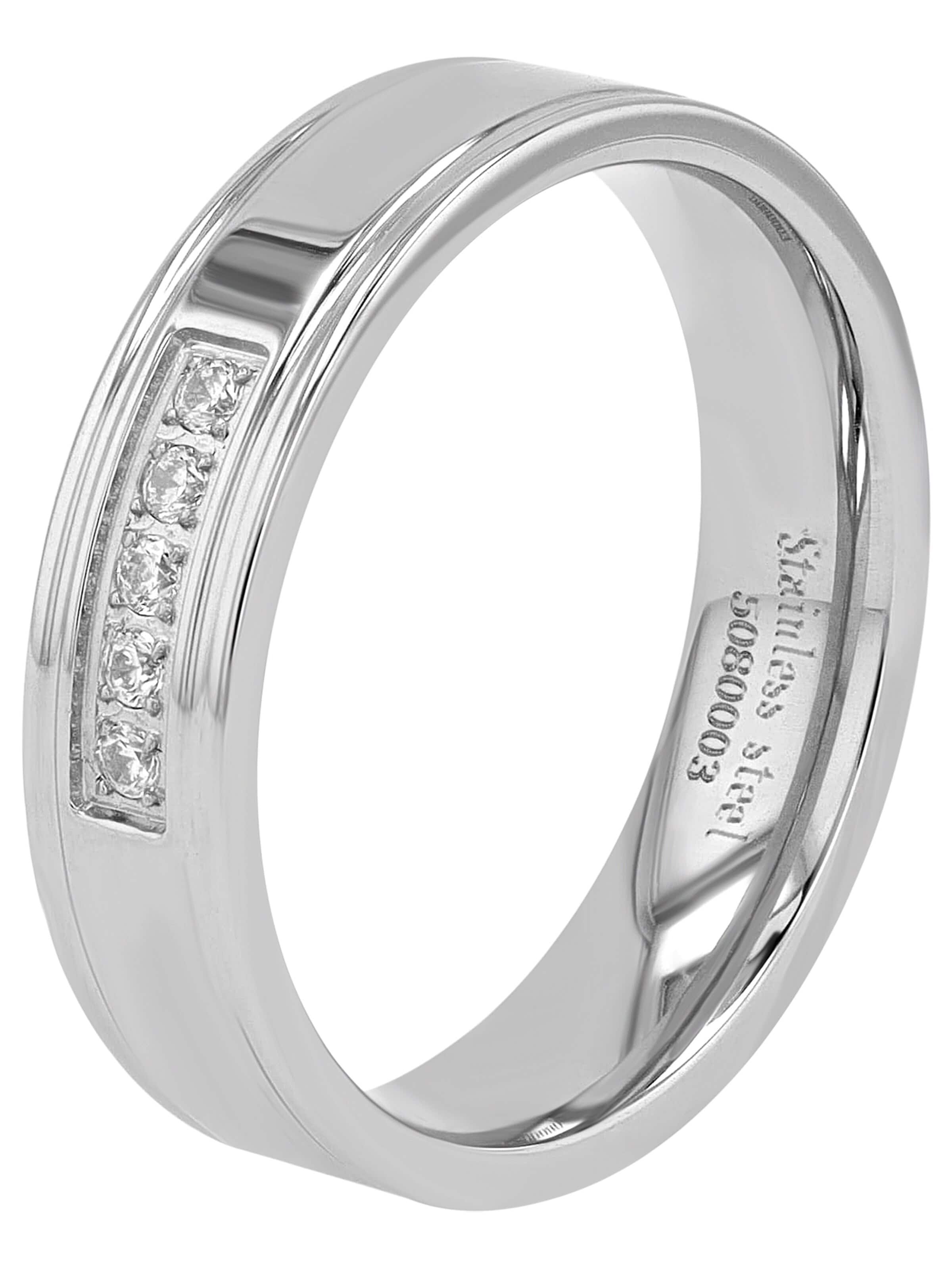 Akzent Ring 'Shining Aura, silberfarbig, langlebig'‌‌‌ in Silber: Vorderseite